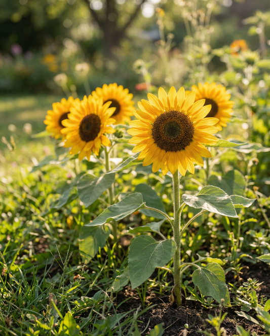 Dwarf Sunflower Sunspot (Helianthus annuus) – organic annual flower seeds from SeedsChoice