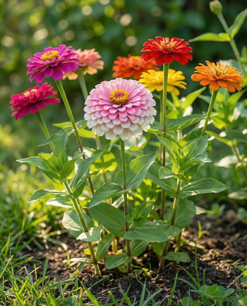 Dahlia Flowered Mix (Zinnia elegans) – organic annual flower seeds from SeedsChoice