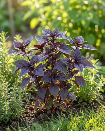 Basil Rosie (Ocimum basilicum) – organic annual herb seeds from SeedsChoice