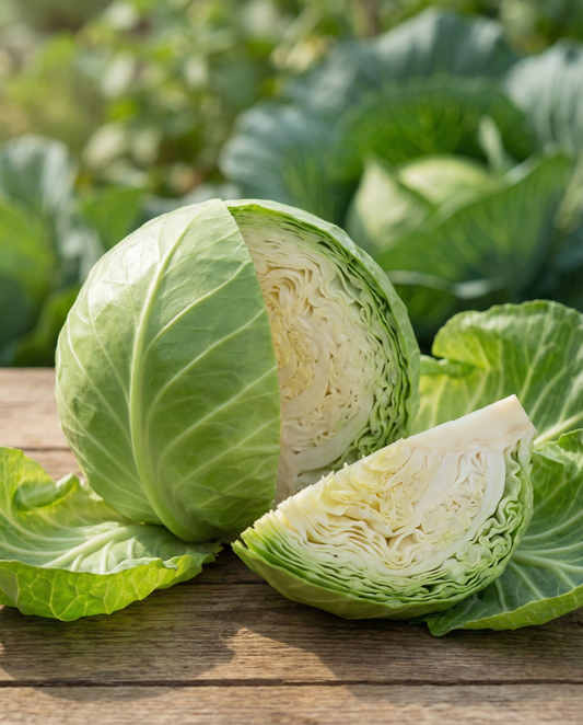 White Cabbage Drago F1 (Brassica oleracea) – organic annual vegetable seeds from SeedsChoice