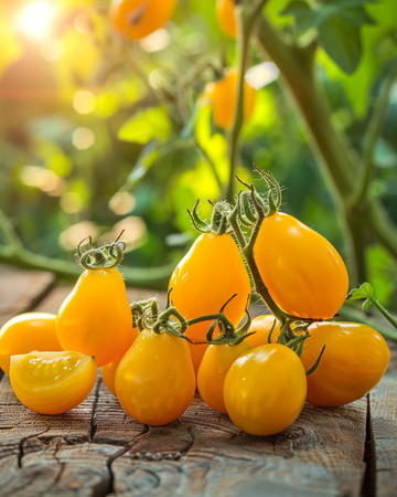 Cherry Tomato Yellow Pearshaped seeds (Solanum lycopersicum) – organic annual vegetable