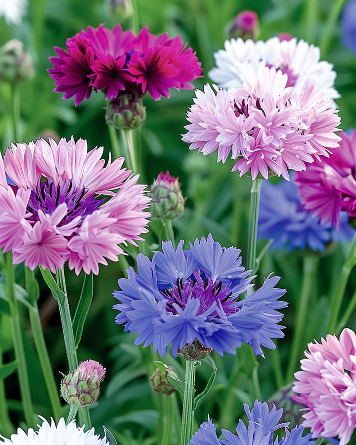 Cornflower Double Flowering Mix seeds (Centaurea cyanus) – annual flower