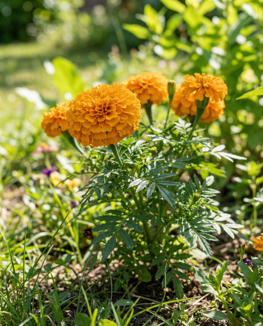 African Marigold Dwarf Golden Age (Tagetes erecta) – annual flower seeds from SeedsChoice