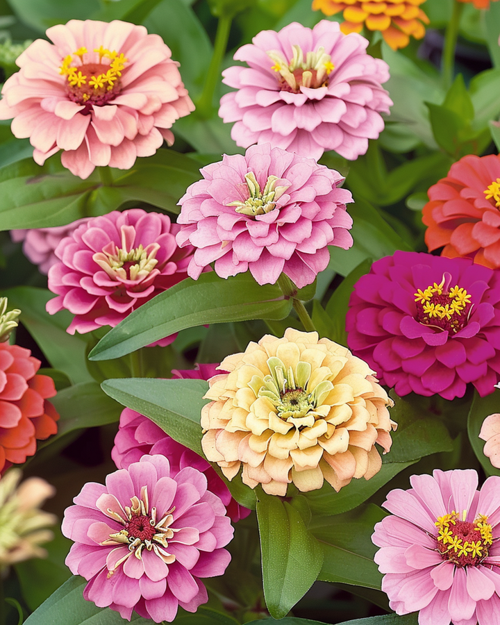 Thumbelina Dwarf Mixed seeds (Zinnia elegans) – annual mix