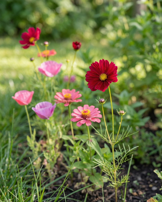 Summerflowers Pink Red Mix Blend – annual flower seeds from SeedsChoice