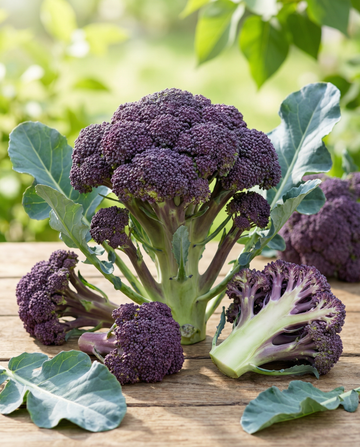 Broccoli Summer Purple (Brassica oleracea) – annual vegetable seeds from SeedsChoice