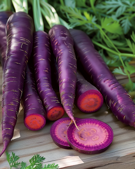 Summer Carrot Seeds Purple Sun F1 Daucus Carota Annual