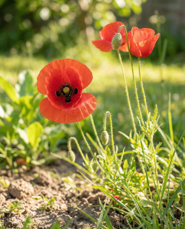 Corn Poppy Red (Papaver rhoeas) – annual flower seeds from SeedsChoice