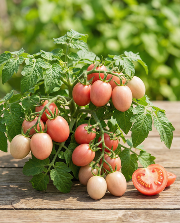 Cocktail Tomato Pink Thai Egg (Solanum lycopersicum) – annual vegetable seeds from SeedsChoice