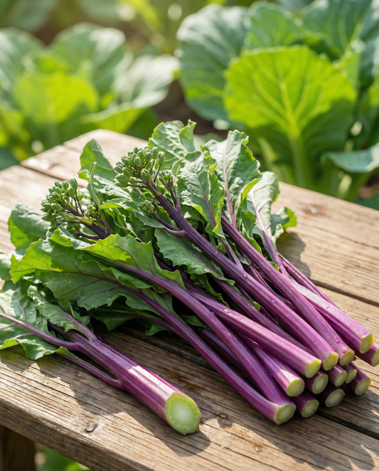 Hon Tsai Tai Purple Stems (Brassica rapa) – annual seeds from SeedsChoice