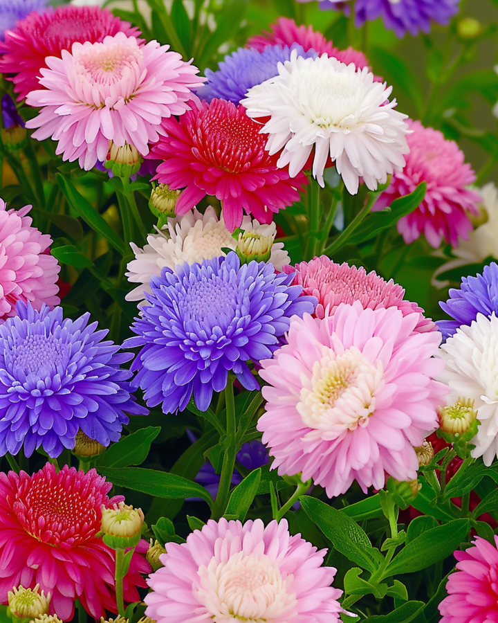 Aster Nano Merveille Multicolor seeds (Callistephus chinensis) – annual mix