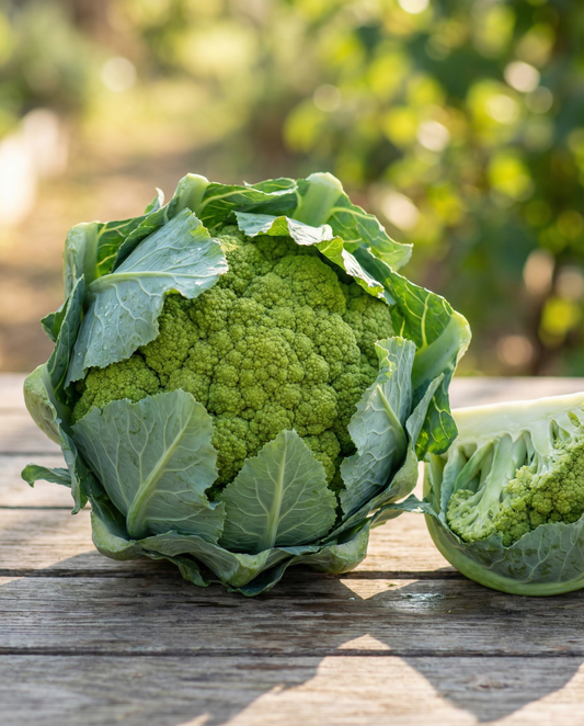 Green Cauliflower Cavolfiore Verde Di Macerata (Brassica oleracea) – vegetable seeds from SeedsChoice