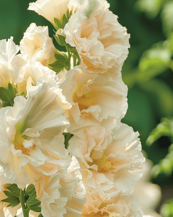 Hollyhock Majorette Champagne seeds (Alcea rosea) – annual