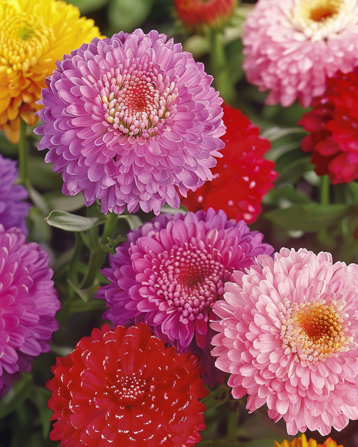 Aster Pompon Mixed seeds (Callistephus chinensis) – annual mix
