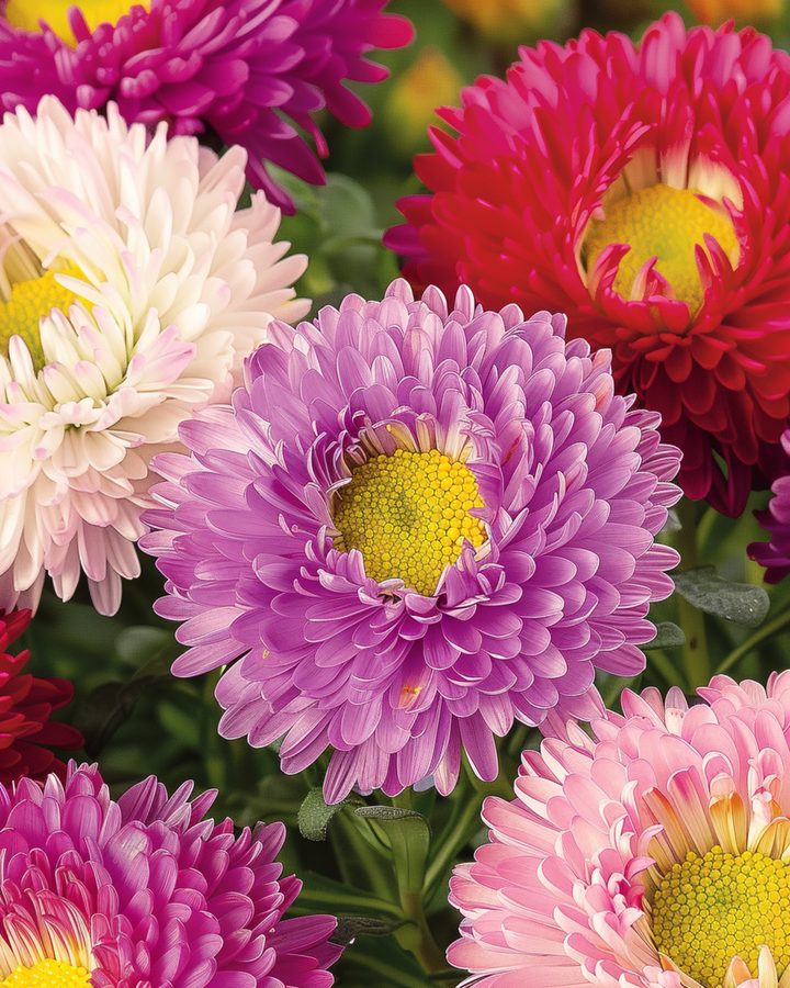 Aster Powderpuffs Mixed seeds (Callistephus chinensis) – annual mix