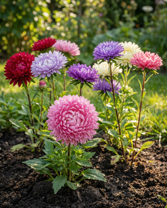 Aster Princesse Mixed (Callistephus chinensis) – annual mix seeds from SeedsChoice