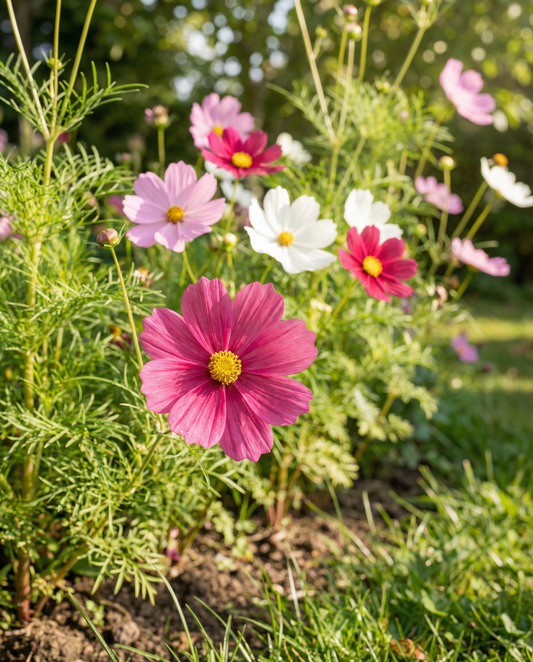 Sensation (Cosmos bipinnatus) – annual mix seeds from SeedsChoice