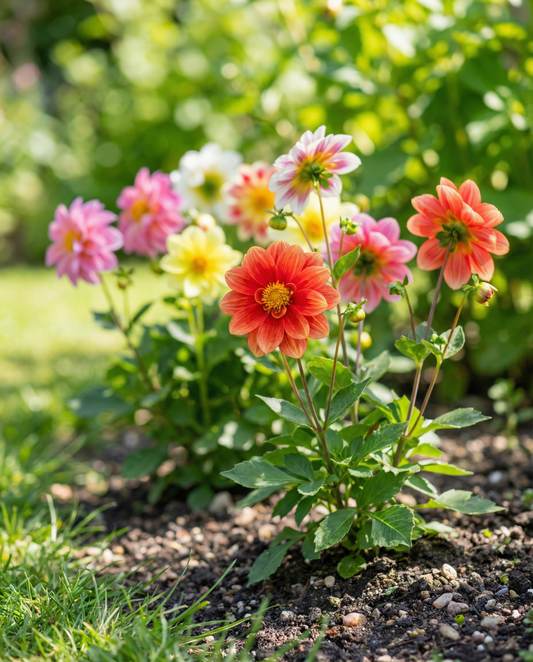 Unwin's Hybrids Mixed Colours (Dahlia variabilis) – annual mix seeds from SeedsChoice