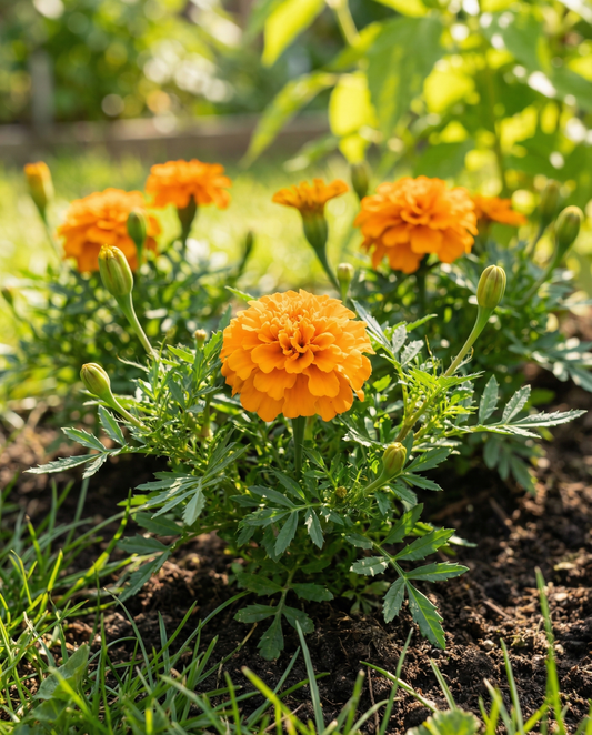French Marigold Petite Orange (Tagetes patula) – annual flower seeds from SeedsChoice