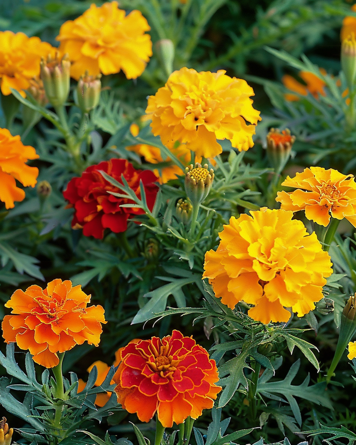 French Marigold Bonita Mix seeds (Tagetes patula) – annual flower