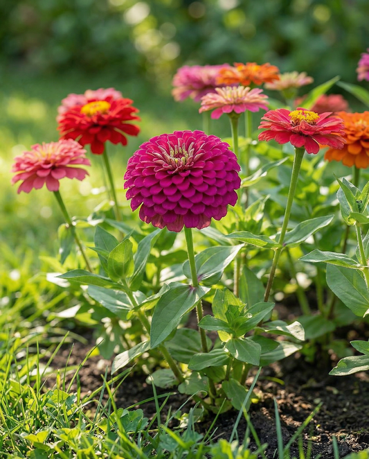 Dahlia Flowered (Zinnia elegans) – annual flower seeds from SeedsChoice