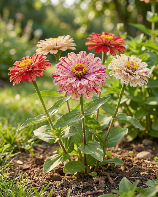 Peppermint Stick (Zinnia elegans) – annual seeds from SeedsChoice