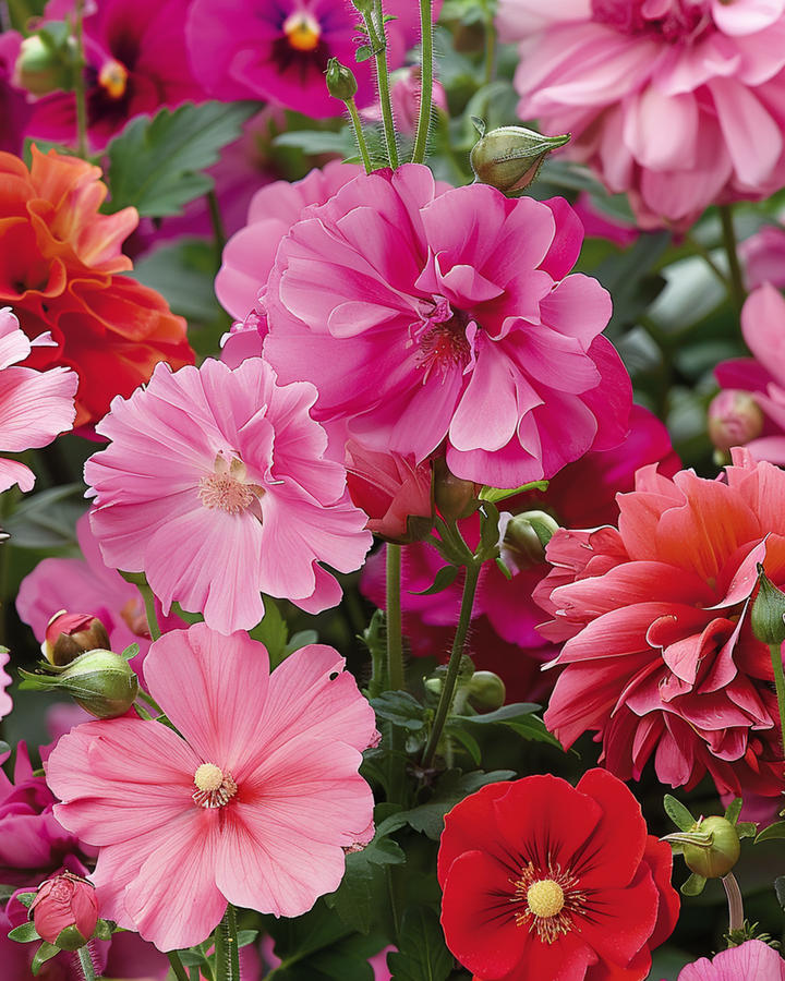 Summerflowers Pink Red Garden Mix Blend seeds – annual flower