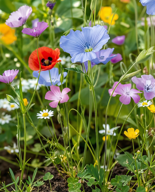 Wildflower Mix 10 G (Linum usitatissimum) – annual flower seeds from SeedsChoice