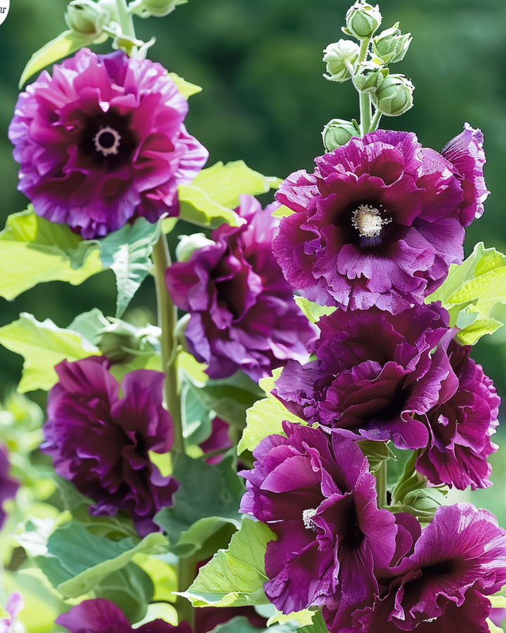 Hollyhock Chater's Deep Purple seeds (Alcea rosea) – biennial
