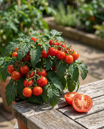 Tiny Tim Tomato Cherry (Solanum lycopersicum) – annual vegetable seeds from SeedsChoice