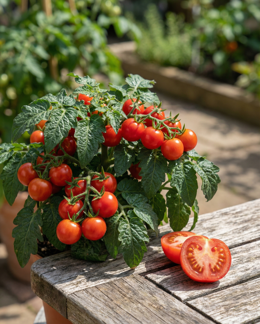 Tiny Tim Tomato Cherry (Solanum lycopersicum) – annual vegetable seeds from SeedsChoice