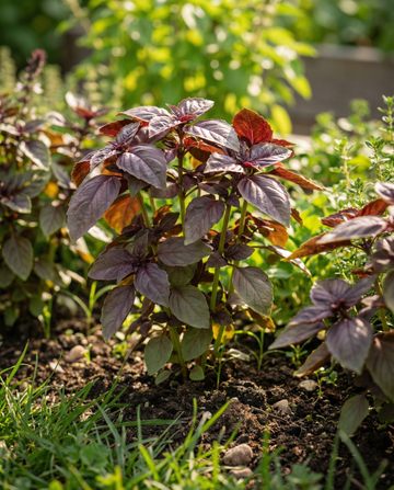 Sweet Basil Red Lizzy (Ocimum basilicum) – annual herb seeds from SeedsChoice