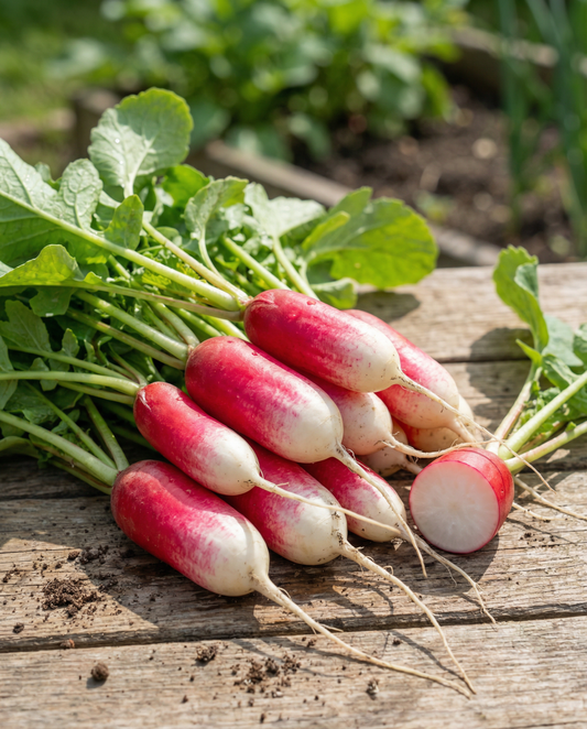 Radish French Breakfast Long Red (Raphanus sativus) – annual vegetable seeds from SeedsChoice