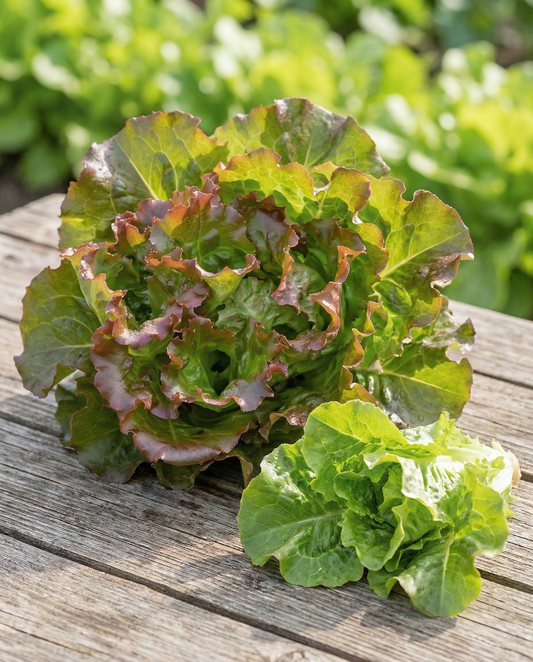 Leaf Lettuce Amerikaanse Roodrand (Lactuca sativa) – annual vegetable seeds from SeedsChoice