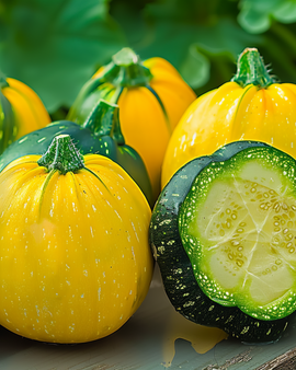 Round Zucchini Seeds Cucurbita Pepo F1 Mix Annual Mixed Colours