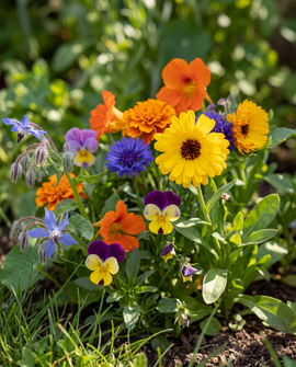 Edible Flower Seeds Mixture Organic Annual Mix 2.3g Pack
