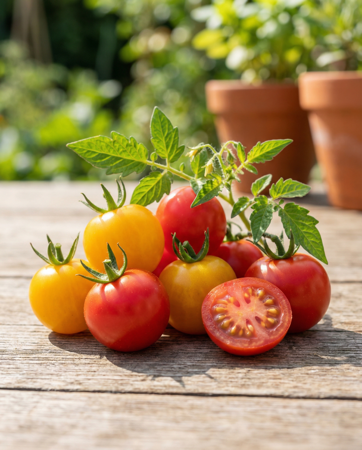 Sweet Cherry Tomato Mini Greenhouse seeds (Solanum lycopersicum) – grow kit