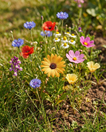 Roadside Wildflower Mix 100 M2 Coverage Sunny Spot – annual flower seeds from SeedsChoice